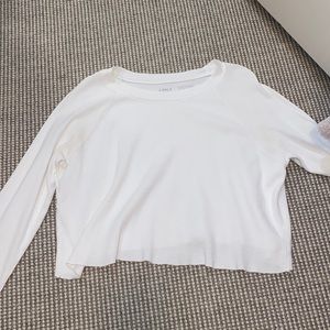 White Longsleeve Crop Top